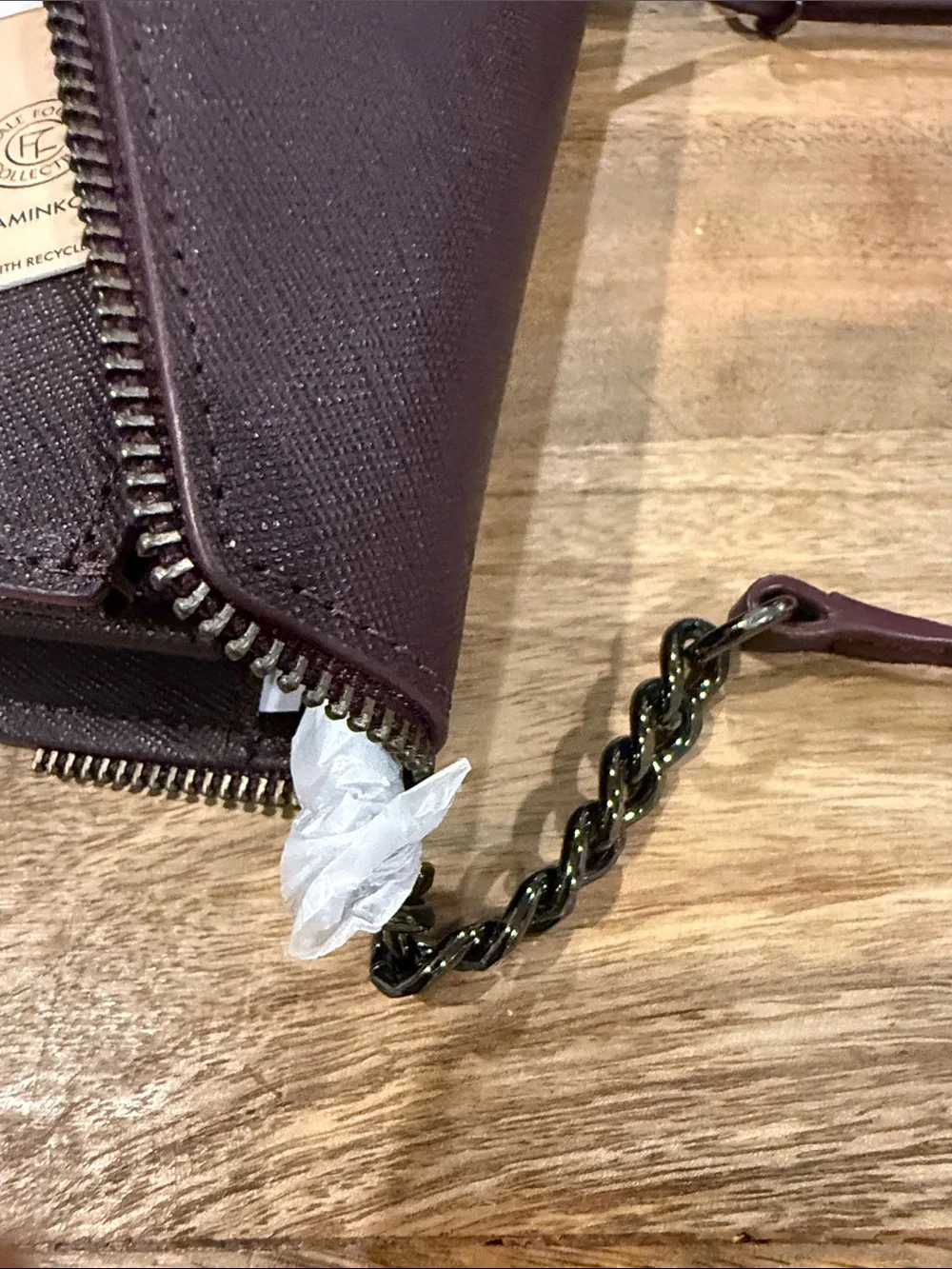 Rebecca Minkoff Plum Envelope Crossbody with Chain Strap